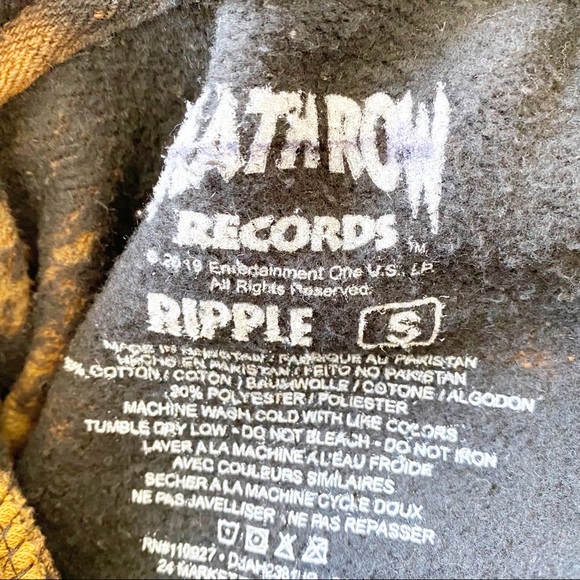 Urban Outfitters Death Row Records Bleach Tie-dye Hoodie Sweatshirt - Picture 5 of 6